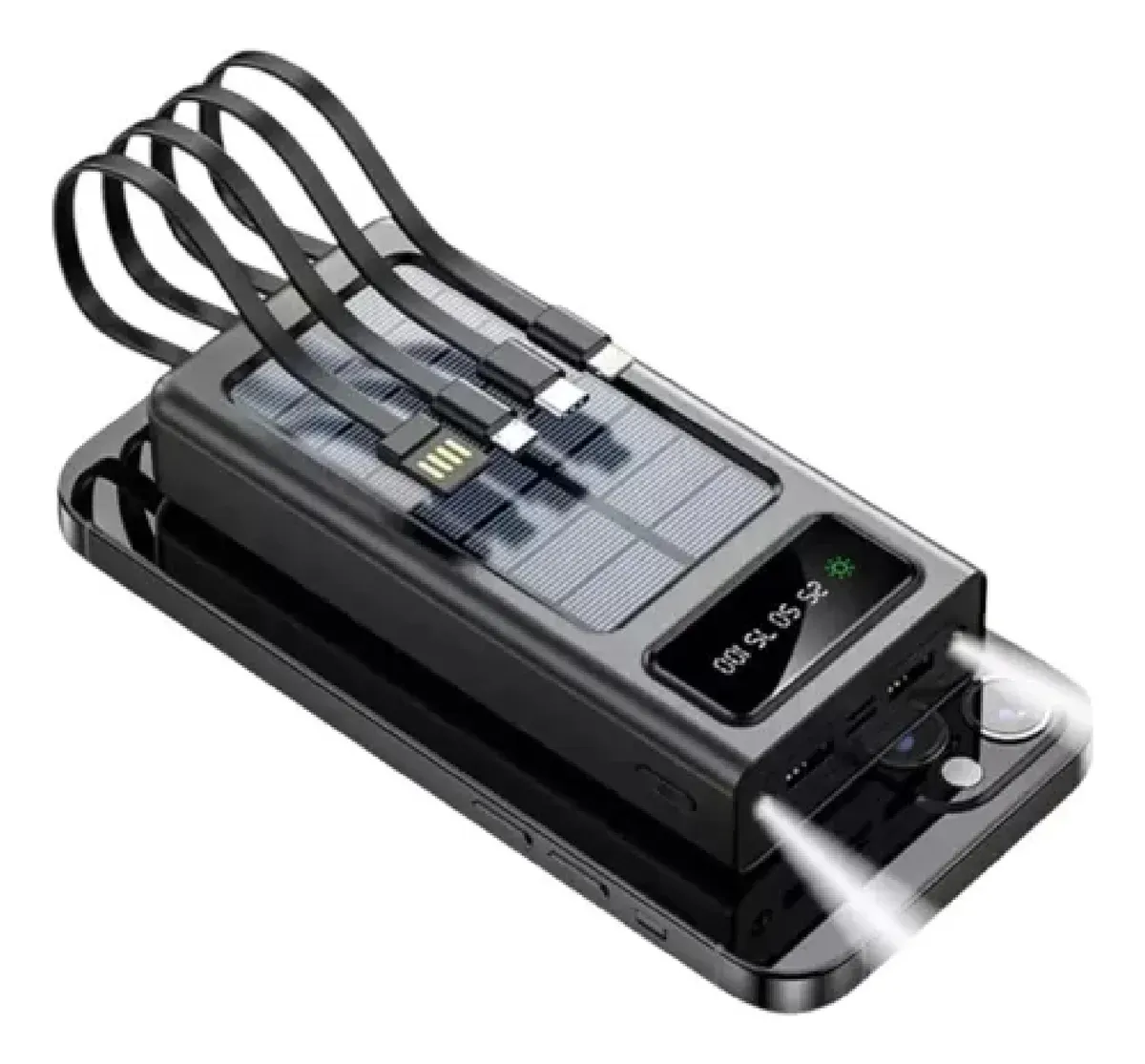 🚨¡Últimas unidades! Batería de Emergencia con Cables Integrados para Todos tus Dispositivos.📲 🎧