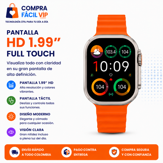 ⌚ Reloj Inteligente T500 Ultra | Llamadas Bluetooth + 2 Correas