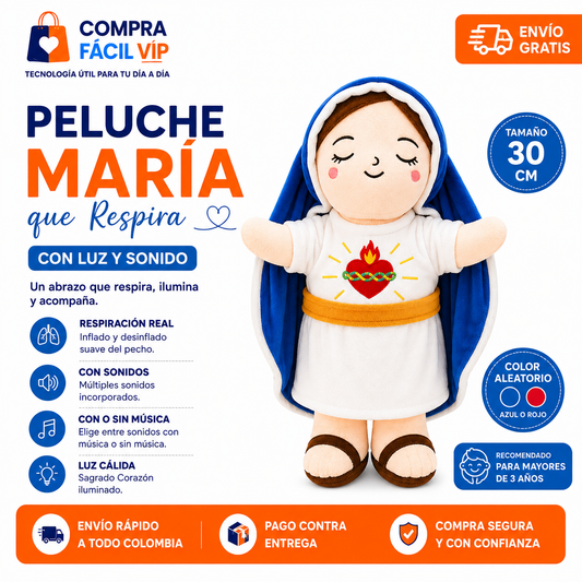 Peluche María que Respira con Luz y Sonido
